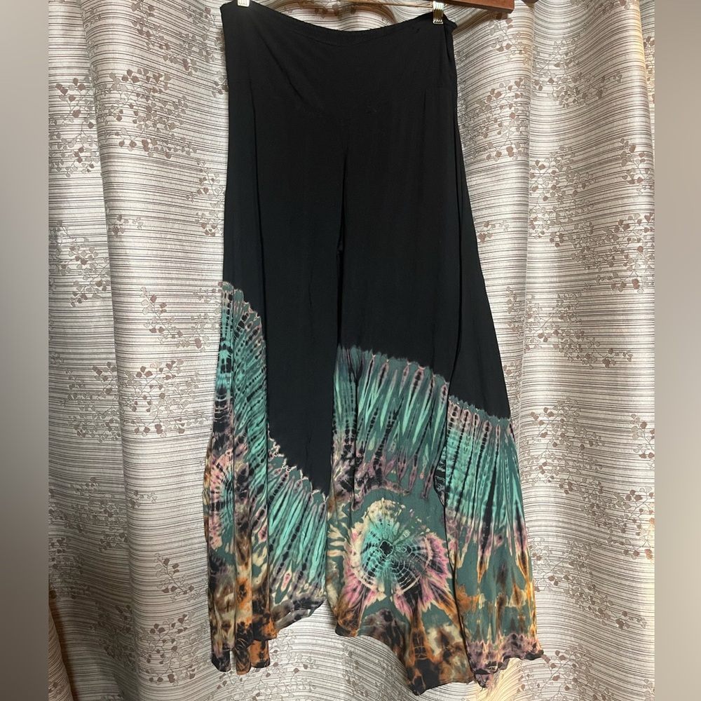 Tie-Dye Wide Leg Flowy Pants